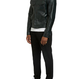 Forest Green Vegan Leather Jacket