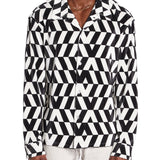 Pleated Cuban Collar Shirt