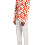 Pleated Cuban Collar Shirt