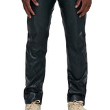 Forest Green Vegan Leather Trouser