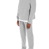 Grey Marl Loose Hem Hoodie