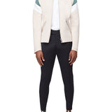 Collarless Biker Jacket
