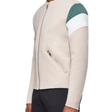 Collarless Biker Jacket